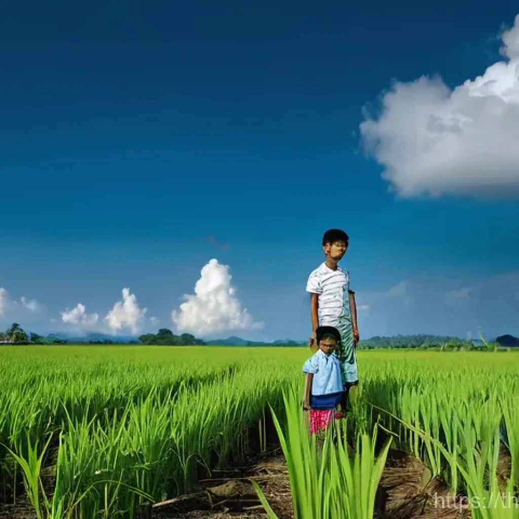 기상조절 기술의 지속 가능성 평가 - **Prompt 1: Royal Rainmaking (ฝนหลวง) in Thailand.**
    "A heartwarming scene in a vibrant Thai rur...